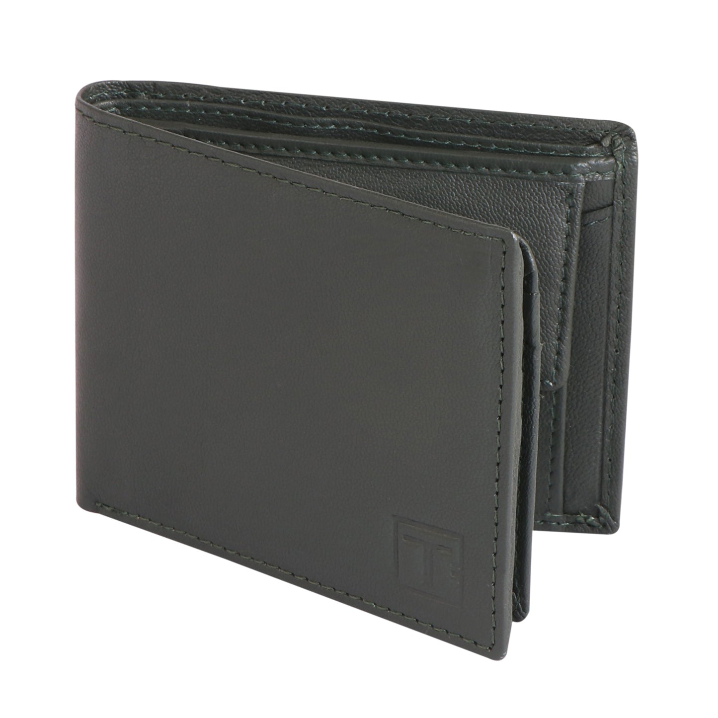 Charcoal Gray Bi-fold Leather Wallet