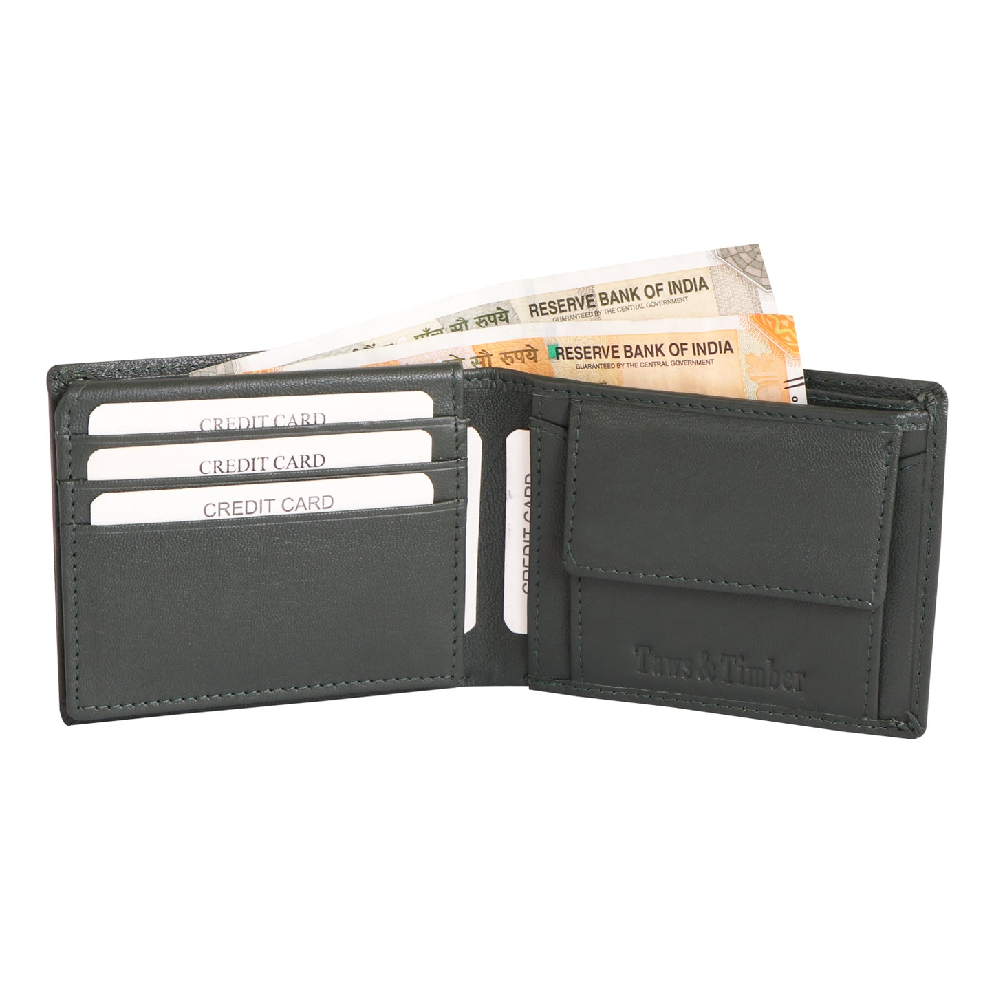 Charcoal Gray Bi-fold Leather Wallet