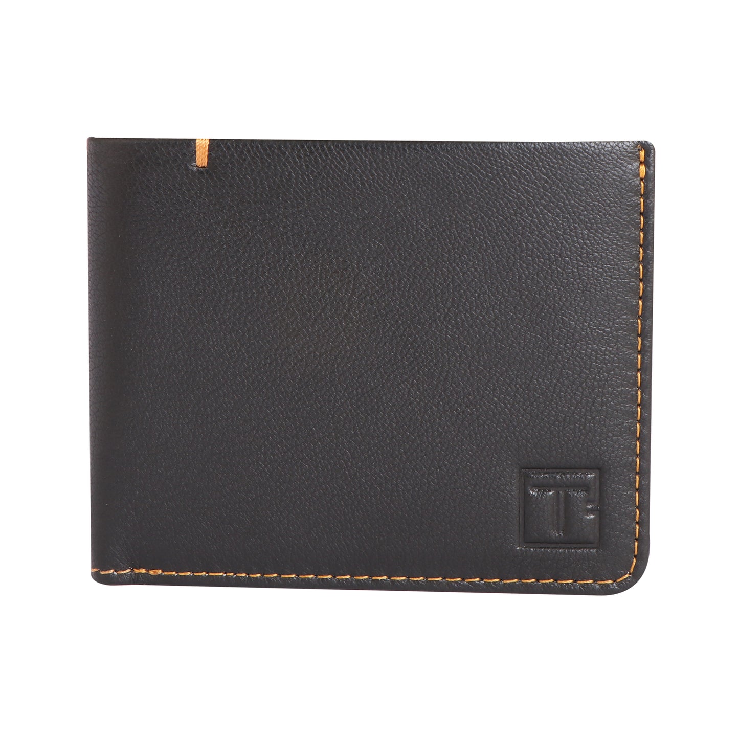 Men Black and Tan Bi-fold Leather Wallet