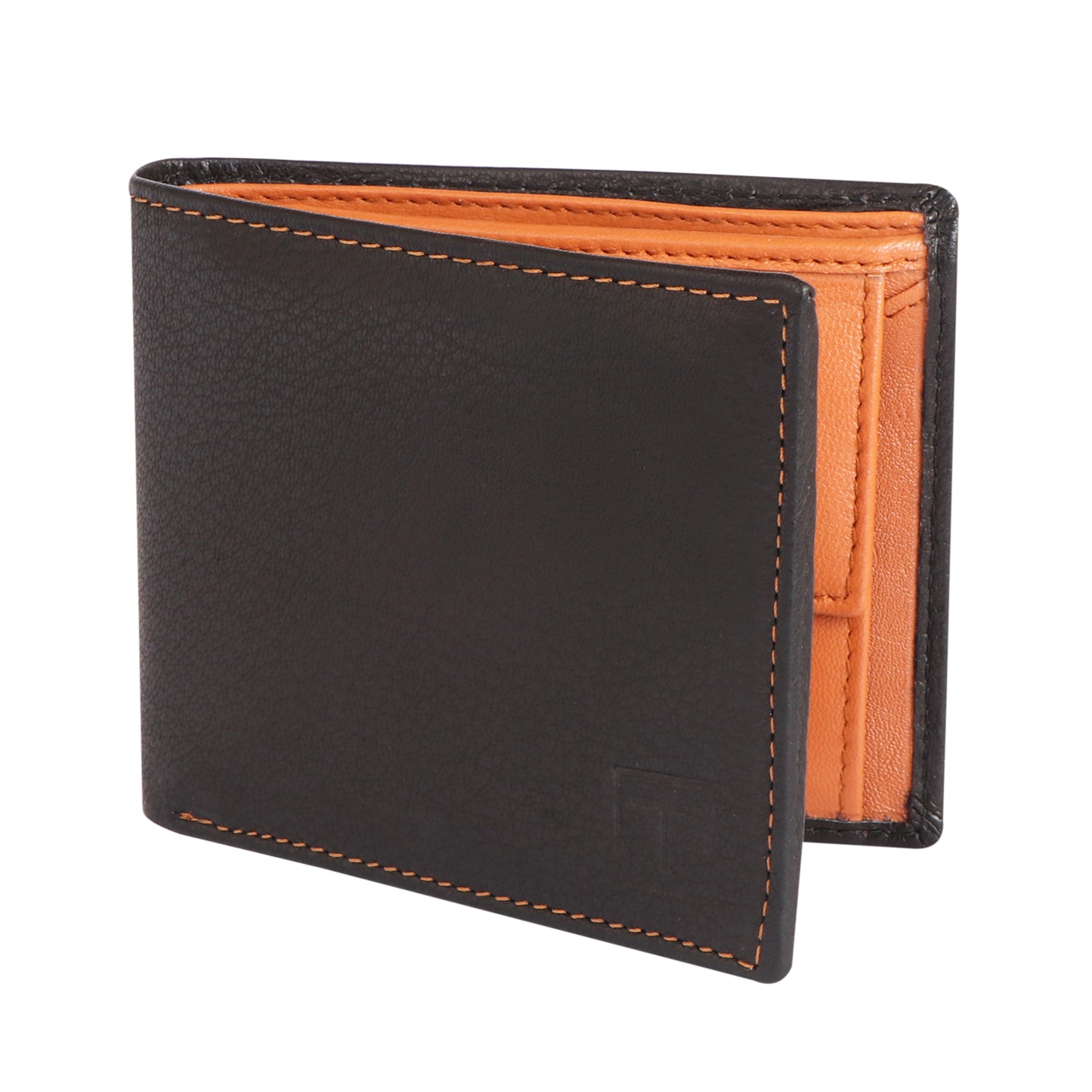 Men Charcoal Sienna Bi-fold Leather Wallet