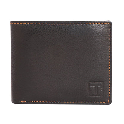Men Charcoal Sienna Bi-fold Leather Wallet