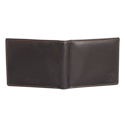 Men Charcoal Sienna Bi-fold Leather Wallet
