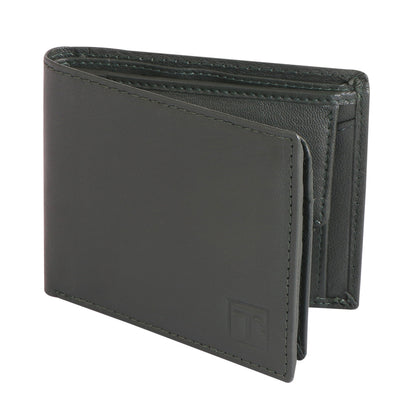 Charcoal Gray Bi-fold Leather Wallet