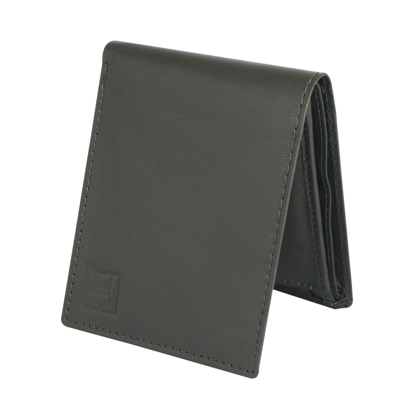 Charcoal Gray Bi-fold Leather Wallet