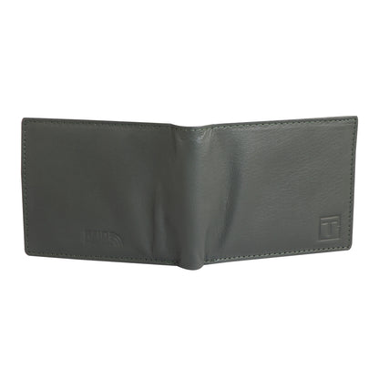Charcoal Gray Bi-fold Leather Wallet