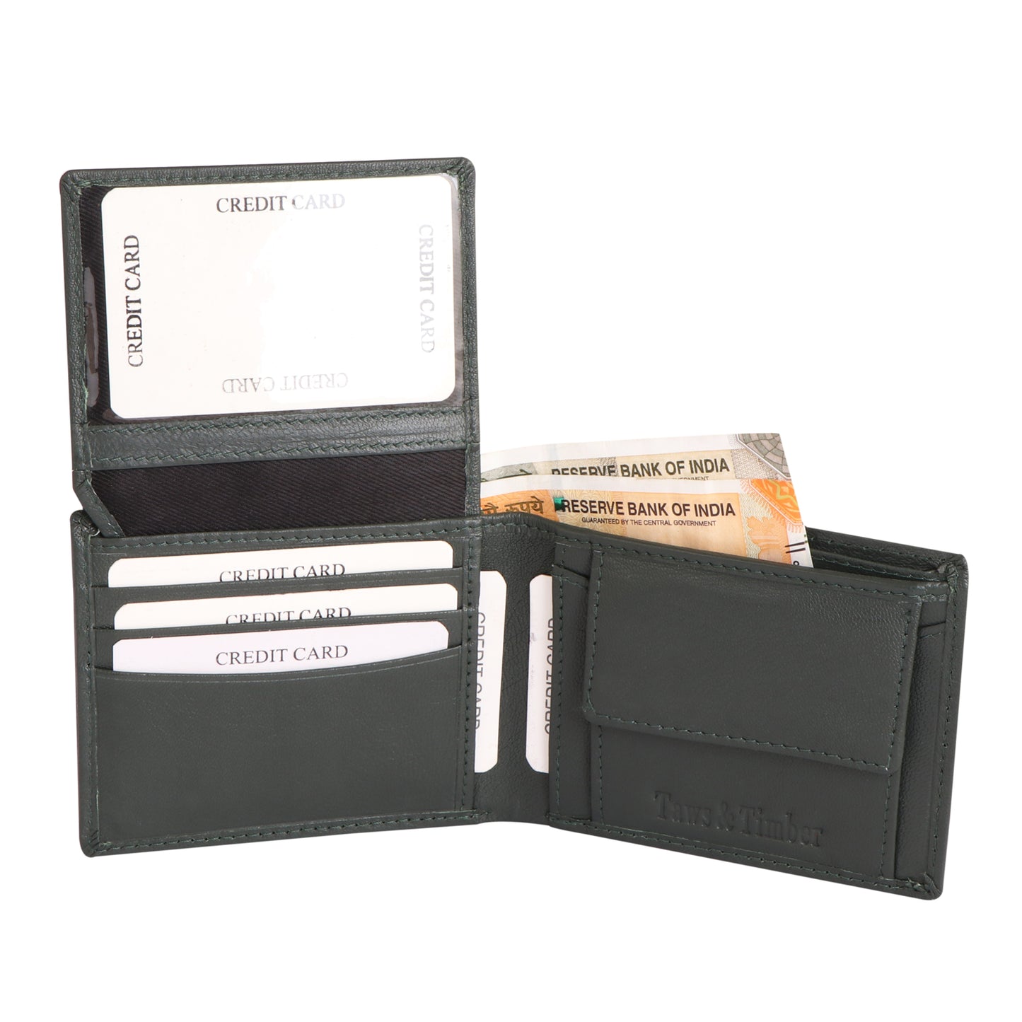 Charcoal Gray Bi-fold Leather Wallet