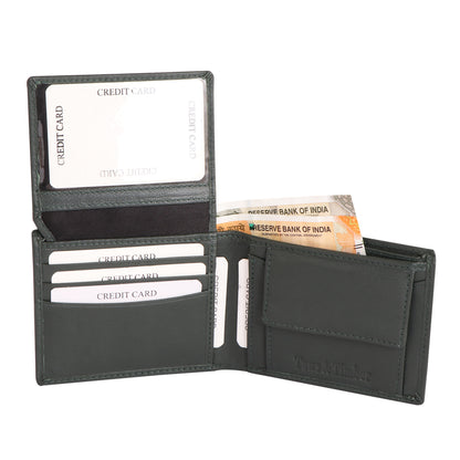Charcoal Gray Bi-fold Leather Wallet